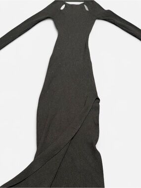 Princess Polly Black Ribbed Maxi Dress
